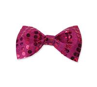 Bristol Novelty - Nœud papillon BA407 à paillettes Rose - Pour femme, unisexe, taille unique adulte