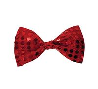 Bristol Novelty – Nœud papillon BA406 – à paillettes (rouge) – Taille unique – Halloween