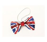 Bristol Novelty - Noeud PAILLETTES - Adulte (Taille unique) (Rouge / blanc / bleu) - UTBN2178 Rouge / Blanc / Bleu G