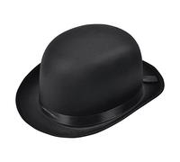Bristol Novelty Noir Chapeau Melon en Satin, BH493, Taille Unique Halloween