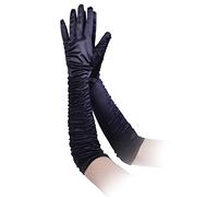 Bristol Novelty Novelty-BA847 BA847 Gants en Satin Noir, Femme, Taille Unique