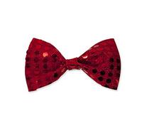 Bristol Novelty Nœud Papillon Rouge en Sequins, BA406, Red, Taille Unique Halloween