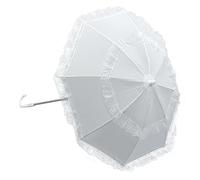 Bristol Novelty- Ombrelle Blanche à Long Manche, Unisex Adult, BA774, Blanc, Taille Unique Halloween