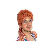 Bristol Novelty, Orange. Perruque de légende Rock des années 70, 78384, Taille Unique Halloween