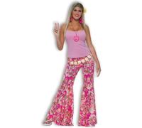 Bristol Novelty - Pantalon "Flower Power" pour femme BN2915 (M) (Rose)