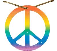 Bristol Novelty Pendentif unie Peace aux couleurs de l'arc-en-ciel BN1309 (taille unique) (Arc-en-ciel)
