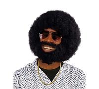 Bristol Novelty BW749 Perruque afro avec barbe, taille unique Halloween