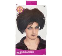 Bristol Novelty Perruque ébouriffée de rock star des années 80, Men, BW732, Blac