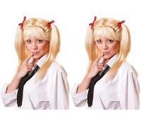 Bristol Novelty - Perruque ECOLIERE - Adulte (Taille unique) (Blonde) (Lot de 2)