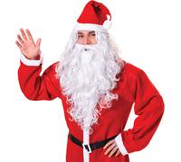 Bristol Novelty Perruque et barbe de Père Noël/Magicien adulte unie BN329 (taille unique) (Blanc)