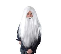 Bristol Novelty - Perruque MAGICIEN - Homme (Taille unique) (Blanc)