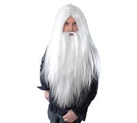 Bristol Novelty - Perruque MAGICIEN - Homme (Taille unique) (Blanc)