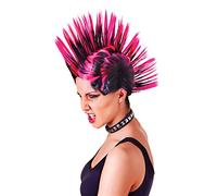 Bristol Novelty - Perruque Mohican - Femme (Taille unique) (Noir/rose)