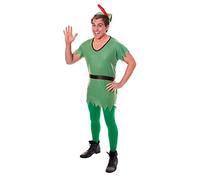Bristol Novelty Peter_pan Costume d’Elfe/de Robin des Bois, AC029, Brown, Medium Halloween