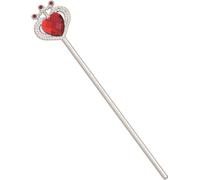 Bristol Novelty Pierre décorative-Cœur Baguette magique BN2184 (Taille unique) (Argent/Rouge)