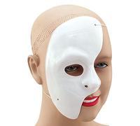 Bristol Novelty PM069 Demi-Masque Phantom of The Opera, Unisexe, Adulte, Blanc, Taille Unique