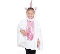 Bristol Novelty - Poncho LICORNE - Fille (Taille unique) (Blanc / rose) - UTBN1893 Blanc / Rose