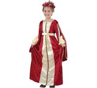 Bristol Novelty - Robe de déguisement "Regal" pour fille BN278 (S) (Rouge/Or)