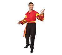 Bristol Novelty - Costume danseur de rumba AC626X homme Taille XL Noir/Rouge