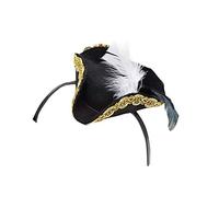 Bristol Novelty – Serre-tête Pirate – Taille unique – Noir/Or/Blanc