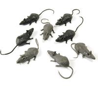 Bristol Novelty Souris en plastique, set de 8 pièces BN1700 (taille unique) (Noir/Gris)