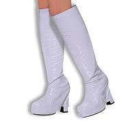 Bristol Novelty Surbottes Blanches Style années 60, BA309, White, Taille Unique Halloween