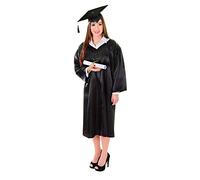 Bristol Novelty – Toge de remise de diplôme AC396 – Uni noire – Taille unique (Halloween/Carnaval)