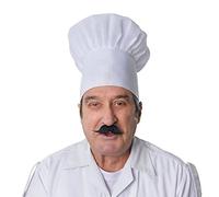 Bristol Novelty- Toque de Cuisinier, Unisex Adult, BH135, Blanc, Taille Unique Halloween