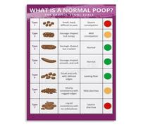 Bristol Stool Scale Types 1 to 7 Poster Canvas Wall Art What Is Normal Poop for Living Room Decor(Unframed,12x18inch(30x45cm))