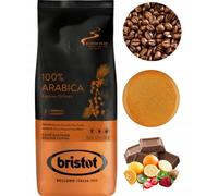 Bristot, grain de café, arabica 100%, 500g, torréfaction moyenne, noir