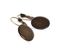 brisuren avec bord de ziselierten dans Antique Bronze pour 14 x 10 mm cabochons Lot de 4 de Vintage Parts Bijoux DIY