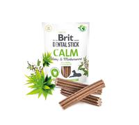 BRIT CARE Bâtonnets dentaires pour chiens Calm au chanvre et à l'agripaume, 7 pièces (251 g)