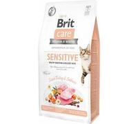 BRIT Care Cat Grain-Free Sensitive - croquettes hypoallergénique dinde & saumon, sans céréales, pour les chats adultes ayant un tube digestif sensible - 2 kg