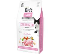 BRIT Care Cat Grain-Free Sterilized Sensitive - Croquettes de lapin pour chats adultes et stérilisés ayant une digestion sensible - 2 kg