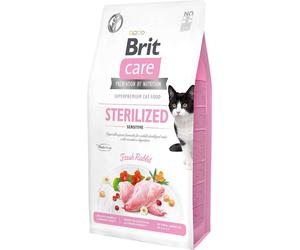 BRIT Care Cat Grain-Free Sterilized Sensitive - Croquettes de lapin pour chats stérilisés avec digestion sensible - 7 kg