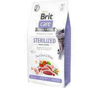BRIT Care Cat Grain-Free Sterlized Weight Control - hypoallergénique sans céréales de canard & dinde pour chats adultes stérilisés et chats en surpoids - 2 kg