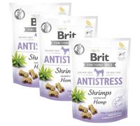 BRIT Care Dog Functional Snack Shrimp Anatistress Les friandises à base de crevettes pour lutter contre le stress 3x150 g