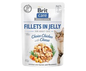 BRIT Care Fillets in Jelly Choice Chicken&Cheese - Filets en gelée Poulet & Fromage - 24 x 85 g