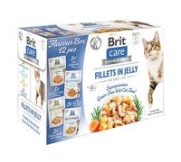 Brit Care Fillets in Jelly Flavour Box - Nourriture humide pour chat - Sans céréales - Lot de 12