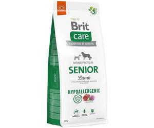 BRIT CARE Hypoallergenic Senior Lamb - Formule hypoallergénique d'agneau et de riz pour chiens âgés - 12kg