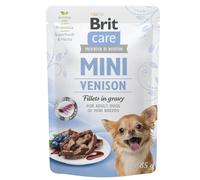 BRIT CARE Mini Adult Pouch Venison - venaison pour chiens de petites races - 24x85g