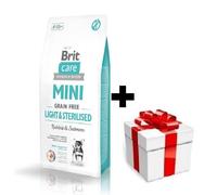 Brit Care Mini Grain Free Light & Sterilised avec du lapin et du saumon 7 kg + Surprise pour votre chien GRATUITES !