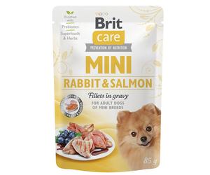 Brit Care Mini Rabbit & Salmon fillets in gravy 85 g