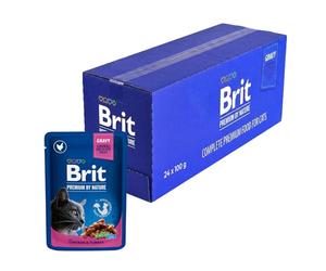 Brit Cat Pouches with Chicken and Turkey 100 g, Lot de 24 (24 x 100 g)