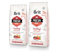 BRIT Fresh beef with pumpkin puppy large - Boeuf & citrouille pour chiots de grandes races - 2 x 12 kg