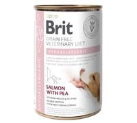 Brit Grain Free Veterinary Diet HYPOALLERGENIC Chien Humide Saumon et Pois n°6 boîtes de 400 g