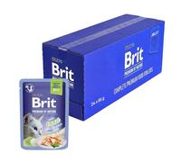 Brit Nourriture Humide de qualité supérieure pour Chats, Filets délicats en gelée avec Truite, Nourriture pour Chat Riche en protéines, 24 x 85 g