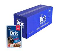 Brit Nourriture Humide de qualité supérieure pour Chats, Filets délicats en Sauce avec Agneau, Nourriture pour Chat Riche en protéines, 24 x 85 g