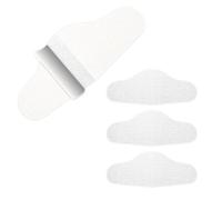 BRIT PATCH Lot de 4 patchs pour talon Blanc | Patchs autocollants contre les trous au talon dans les baskets et chaussures en maille, préviennent ou réparent Trainer