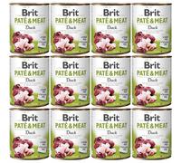 BRIT Paté & Meat Ente - Nassfutter für Hunde - 12x800g